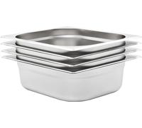 Récipients Gastronorm 4 pcs GN 1/2 100 mm Acier inoxydable