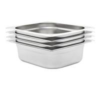 VIDAXL Gastronorm 4 pcs GN 1/2 100 mm