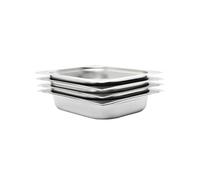 Récipients Gastronorm 4 pcs GN 1 2 65 mm Acier inoxydable