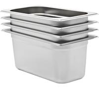 Récipients Gastronorm 4 pcs GN 1/3 150 mm Acier inoxydable