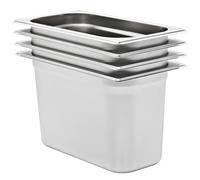 Récipients Gastronorm 4 pcs GN 1/3 200 mm Acier inoxydable