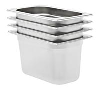 Récipients Gastronorm 4 pcs GN 1/4 150 mm Acier inoxydable