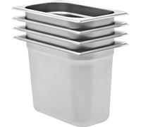 Récipients Gastronorm 4 pcs GN 1/4 200 mm Acier inoxydable