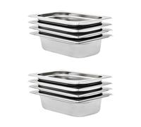 Récipients Gastronorm 8 pcs GN 1/4 65 mm Acier inoxydable