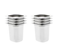 Récipients Gastronorm 8 pcs GN 1/6 200 mm Acier inoxydable