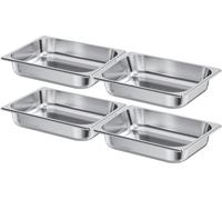 Récipients Gastronorm Poêle d'hôtel (1/2 taille) 4 pcs - 3,8 L récipients réutilisables - 63,5 mm de profondeur de rangement de restauration - Panier inoxydable, Restaurant Buffet Party Récipients ali
