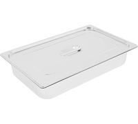 Récipients Gastronorm - Récipients à vapeur GN 1/2 - Lot de 4 - Avec couvercles - Acier inoxydable 201 - Pour la restauration, les buffets, la gastronomie, la maison - Argent