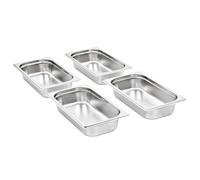 récipients Gastronorm vidaXL 8 pcs GN 1/3 65 mm acier inoxydable