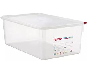 Récipients GN ARAVEN avec couvercle 1/1, PP, profondeur : 200 mm, capacité : 27,5 L, hermétiques