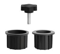 Recitem Anneaux de réduction pour support de parasol, accessoires de parasol avec filetage M8, anneau perforé pour manchon de sol (A)