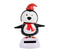 Recitem Figurine de Noël solaire - Élan - Père Noël oscillant - Jouet pour la maison, le bureau - 1 pièce - Pingouin