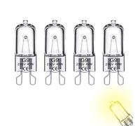 Recitem G9 Lampe de four halogène à intensité variable 40 W 500 degrés 230 V 500 °C Blanc chaud 2700 K pour four, réfrigérateur, micro-ondes, hotte aspirante, ampoule (4)