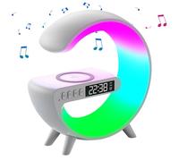 Recitem Lampe de chevet LED 2024 avec fonction de charge, réveil lumineux, veilleuse à intensité variable, pour filles, garçons, enfants, adolescents, idée cadeau, choses cool, cadeau pour les femmes