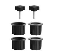 Recitem Lot de 2 bagues de réduction pour pied de parasol, accessoires de parasol avec filetage M8, anneau perforé pour manchon de sol