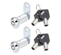 Recogwood Lot de 2 serrures à came tubulaires de 40 mm pour porte, boîte aux lettres, tiroir, armoire, boîte aux lettres, clés différentes