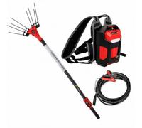 Récolteuse D’Olives Électrique, Machine De Récolte D’Olives 250 W/600 W Avec Perche Télescopique 2 M-3 M, 6 Niveaux De Vibration Réglables, Poignée Avec Écran Led, Batterie Sac À Dos 600w