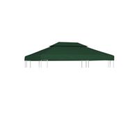 vidaXL Bâche de toit de pavillon de rechange 310 g/m² vert 3x4 m