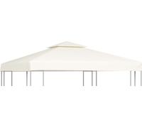 Recouvrement de remplacement d'auvent 310 g/m² 3x3m Blanc crème