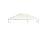 Recouvrement de remplacement d'auvent 310 g/m² 3x4m Blanc crème