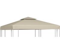 Recouvrement de remplacement d'auvent 310 g/m² Beige 3x3 m