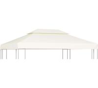 Recouvrement de remplacement d'auvent 310 g/m² Blanc crème 3x4m
