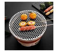 REcsdza Filet de Gril Rond en Acier Inoxydable, Tapis de Barbecue, Filets à Vapeur for Four à Charbon, Support de Barbecue, for Outil de Pique-Nique de Camping en Plein air(28CM)