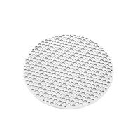 REcsdza Grille de Barbecue, Filet de Barbecue Rond en Acier Inoxydable, Filets à rôtir Maille, Outil Gril Bacon, Fer, Accessoires Camping, Support Grille | 28cm