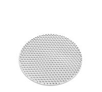 REcsdza Grille de Barbecue, Filet de Barbecue Rond en Acier Inoxydable, Filets à rôtir Maille, Outil Gril Bacon, Fer, Accessoires Camping | 28cm