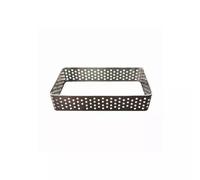 Rectangle à tarte Inox perforé Patisse H 2 cm 9.8 x 5.5 cm