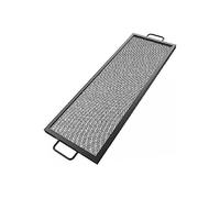 Rectangle Fire Pit Grille X-Marks Grill en acier noir for camping plein air pique-nique Assurer la Stabilité(44x15 inch)