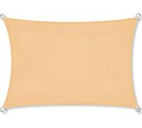 Rectangle voile de protection solaire sable UV Block Baldaquin avec accessoires d'installation, 4 x 4 m / Beige