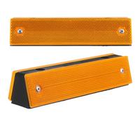 Rectangulaire Balise Réfléchissante en Polycarbonate 2 Pièces | Marqueur de Chaussée, Installation Pratique, Haute Visibilité, Usage sur Voie, Garage et Entrée