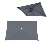 Rectangulaire Toile De Rechange Pour Parasol Déporté 2x3m Carré 2x2m 3x3m, Auvent De Remplacement Pour Parapluie De Terrasse, 4/6/8 Ribs Étanche Housse De Rechange Pour Cour Jardin Plage(Greys,2X3m)