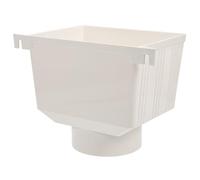 Récupérateur d Eau de Pluie Gouttière PVC Blanc, Raccord de Canalisation | Collecte des Eaux Pluviales, Construction Robuste, Installation Simple, Connexion Facile, pour Toiture et Jardin