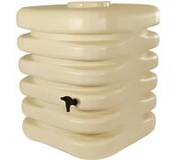 Récupérateur d'eau Cubique BELLI, 1000 L, Beige, Avec Robinet Gros Débit et Kit Raccord