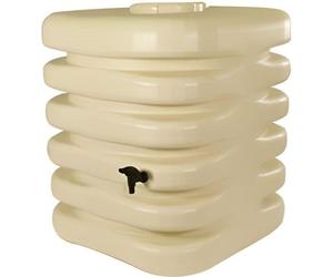 Récupérateur d'eau Cubique BELLI, 1000 L, Beige, Avec Robinet Gros Débit et Kit Raccord