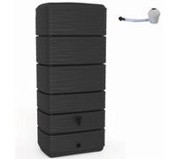 Récupérateur d'eau de pluie 300L Eda coloris anthracite L.60 x l.40 x H.137 cm