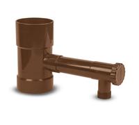 Récupérateur d'eau De Pluie DOJA Barcelona - 90mm - Pack 2 - Marron - Facile à Installer, Collecteur d'eau de Pluie, Matériau Résistant, Versatilité, Collecteur pour Gouttière, Raccord Rapide