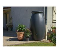 Récupérateur d'eau de pluie Jarre Toscane 1000 L anthracite avec couvercle et robinet - BelliJardin