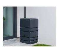 Récupérateur d'eau de pluie mural anthracite avec robinet 450 L - Nature
