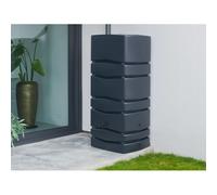 Récupérateur d'eau de pluie mural anthracite avec robinet 650 L - Nature