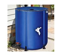 Récupérateur d'eau de pluie pliable avec support et robinet, kit de récupération d'eau de pluie pour jardin, système de stockage peu encombrant, récupérateur d'eau de pluie pliable, réservoi