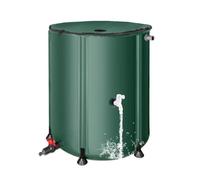 Récupérateur d'eau de pluie pliable avec support et robinet - Kit de récupération d'eau de pluie pour jardin - Système de stockage peu encombrant - Récupérateur d'eau de pluie pliable en PVC