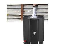 Récupérateur d'eau de pluie pliable avec support et robinet, kit de récupération d'eau de pluie pour jardin, système de stockage peu encombrant pour jardins, récupérateur d'eau de pluie plia