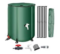 Récupérateur d'eau de pluie pliable avec support et robinet, kit de récupération d'eau de pluie pour jardin, système de stockage peu encombrant pour jardins. Récupérateur d'eau de pluie plia