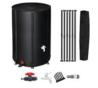 Récupérateur d'eau de pluie pliable avec support et robinet, kit de récupération d'eau de pluie pour jardin, système de stockage peu encombrant pour jardins. Récupérateur d'eau de pluie plia