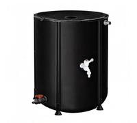 Récupérateur d'eau de pluie pliable avec support et robinet, kit de récupération d'eau de pluie pour jardin, système de rangement compact pour jardins, récupérateur d'eau de pluie pliable et