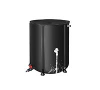 Récupérateur d'eau de pluie pliable avec support et robinet. Kit de récupération d'eau de pluie pour jardin, gain de place et stockage. Système pliable de 1000 L. Réservoir d'eau de pluie po