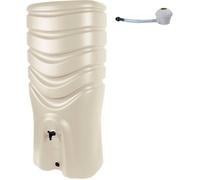 Récupérateur d'eau de pluie - RÉCUP'O - Plastique - Beige - 64 5x50x141cm - 350 L hors sol kit collecteur universel - EDA