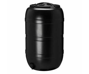 Récupérateur d'eau forme tonneau Nature - 210L - Noir